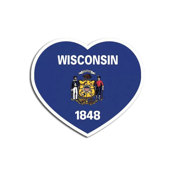 Wisconsin Heart Sticker Decal