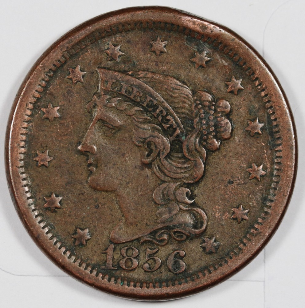 1856 Large Cent.  XF.  200250