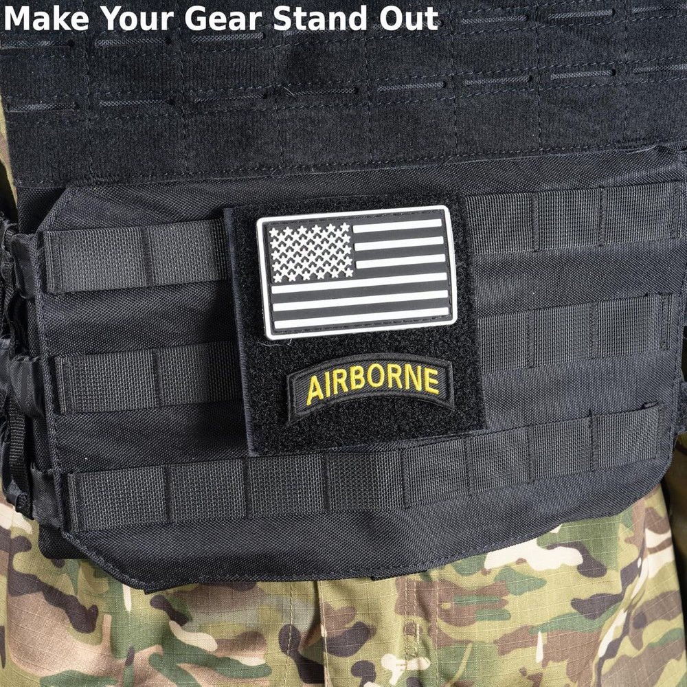 Molle Patch Panel, Tactical Molle Hook and Loop Panel for Molle Accessories, 4"