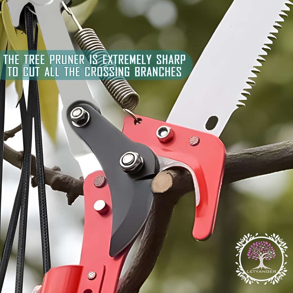 Pole Saws for Tree Trimming, 7.3-27 Ft Extendable Tree Trimmers Long Handle Prun