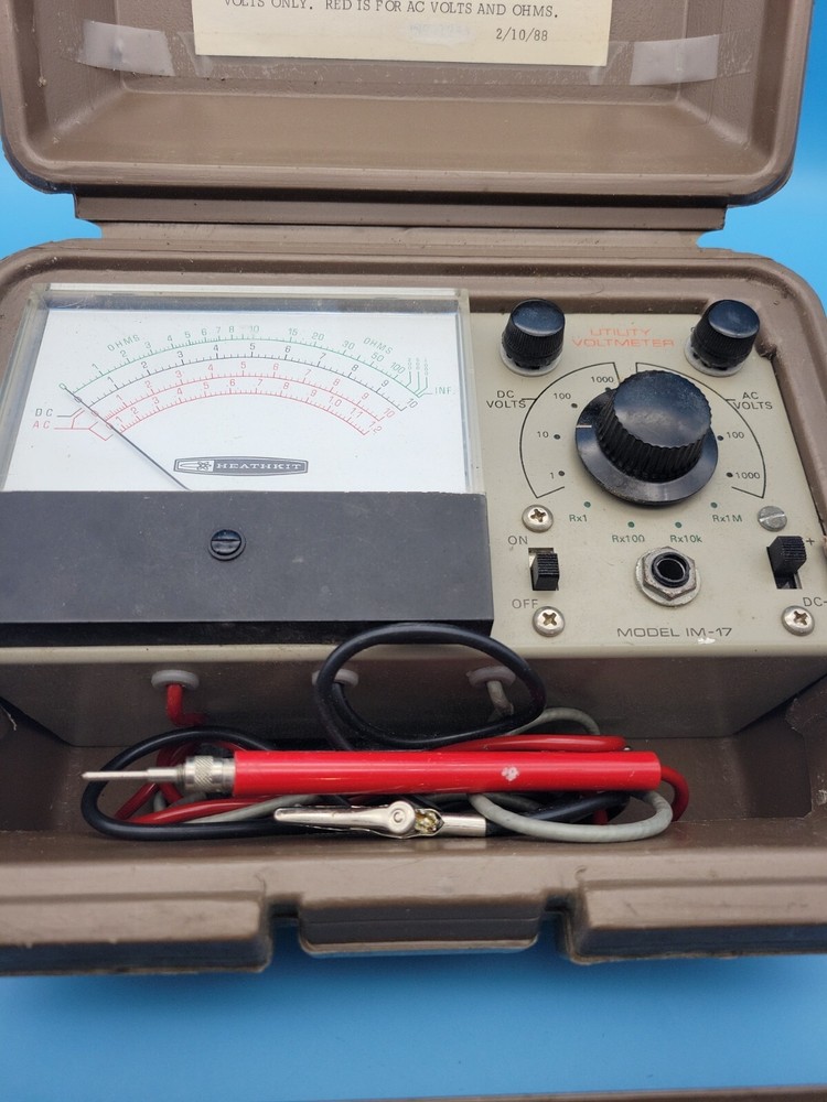 Heathkit Model IM-17 Utility Solid State Voltmeter with Hard Shell Case untested