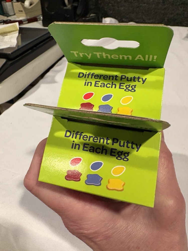 Silly Putty 3-Pack Original Bright Bouncy Egg container 2 packs (6)Easter Basket