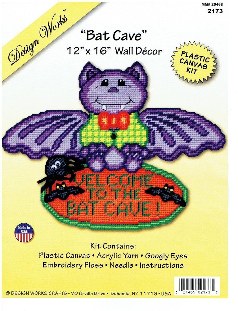 BAT CAVE  Wall Hanging  plastic canvas  PATTERN (#TF0047)