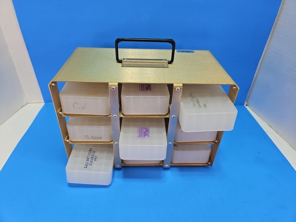 Laboratory Freezer Rack With Sample Boxes 9 Compartments