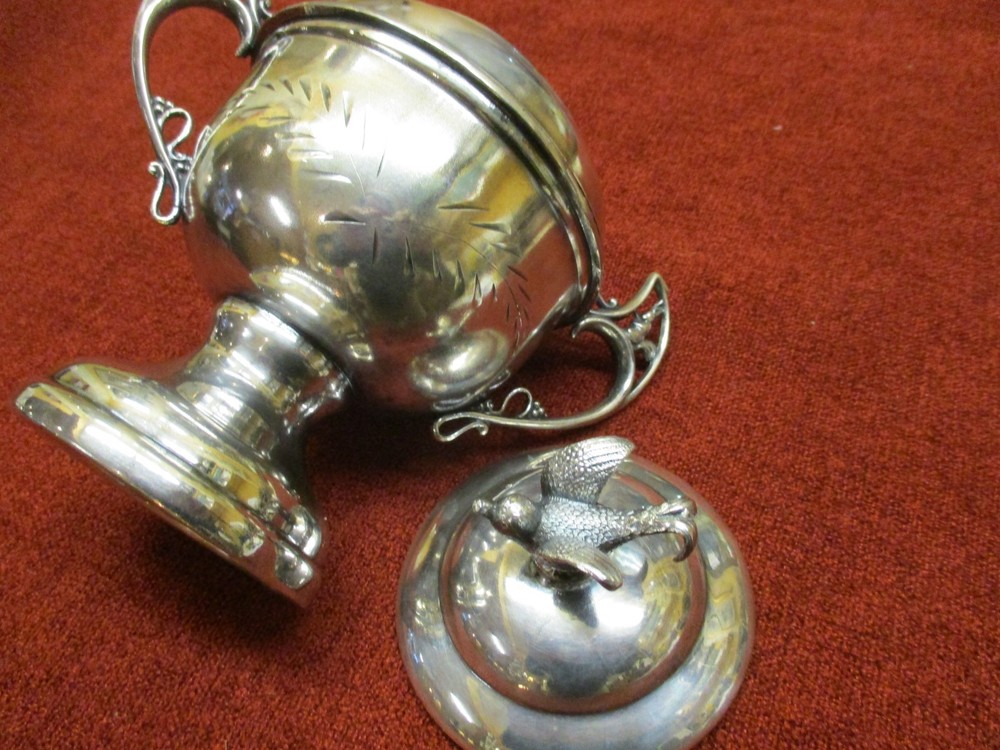 Antique Silver Plated Sugar Bowl By Wallace Silver Co.