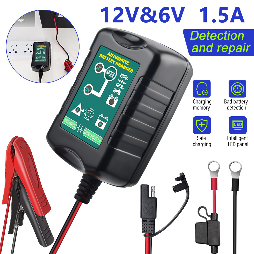 4Pack 6V 12V Automatic Battery Charger Maintainer Trickle Float Motorcycle Car