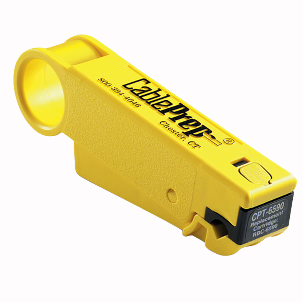 Cable Prep CPT-6590-SINGLE Coax Cable Stripping Tool for RG6 & RG-59