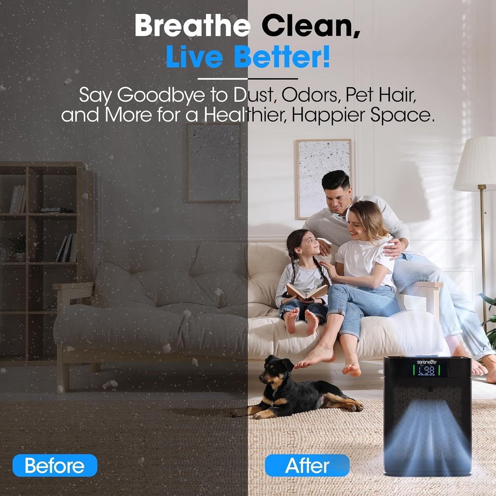 Smart WiFi Air Purifier for Large Room 1076ft²