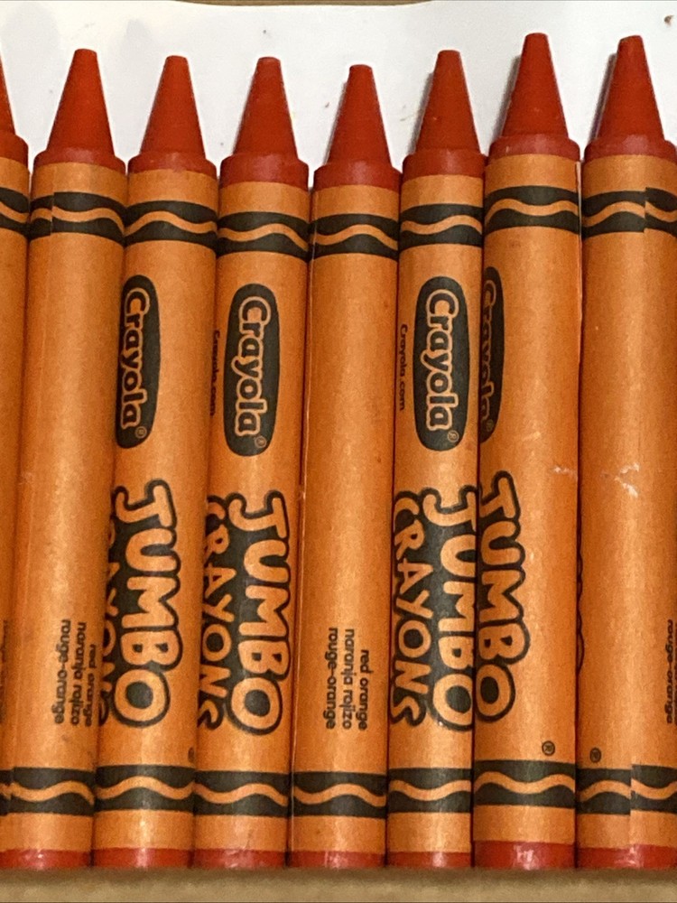 (16) JUMBO Crayola Crayons (red orange)