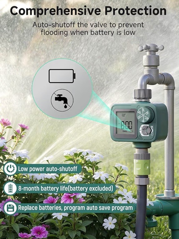 Sprinkler Timer Programmable Hose Timer with Rain Delay