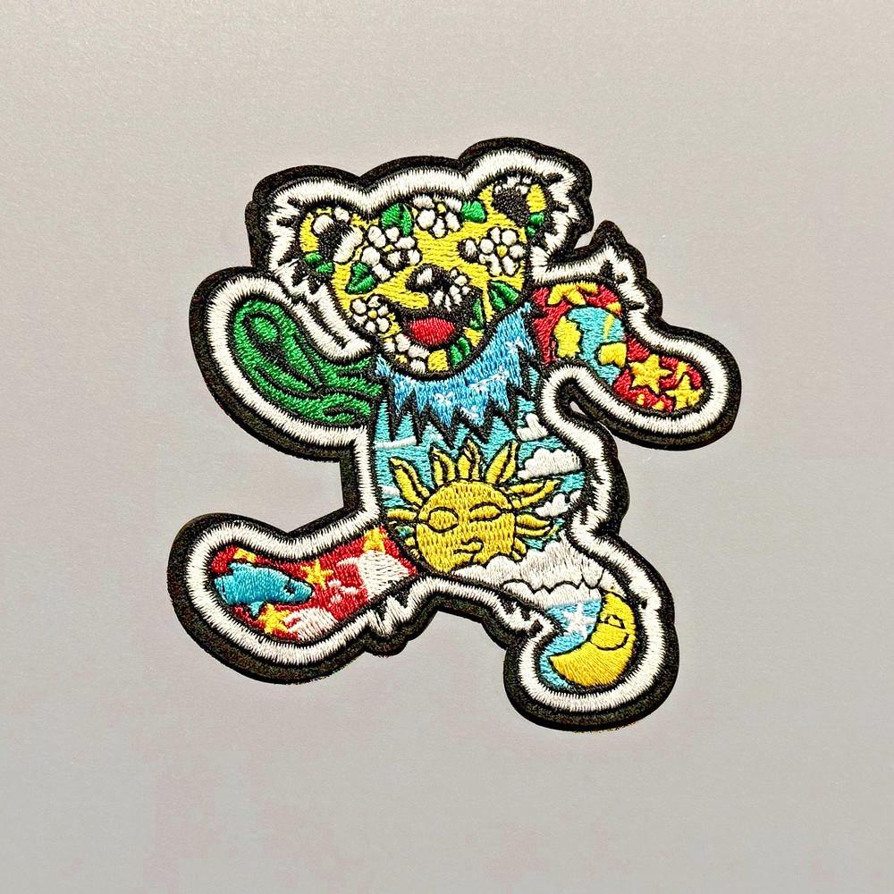 💀 Grateful Dead Dancing Bear Deadhead Iron-on patch 4"x4"