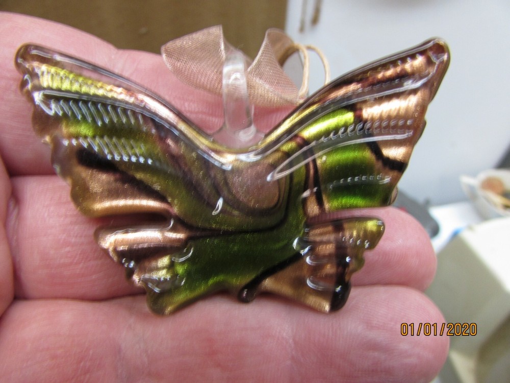 glass butterfly shape handmade necklace