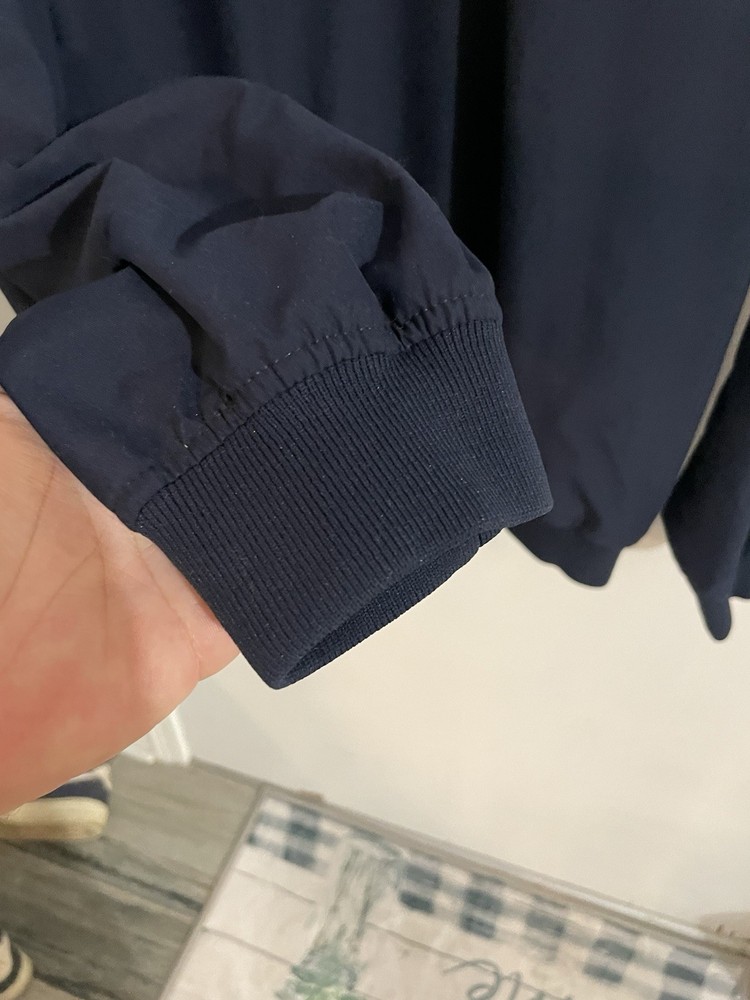 Ashworth Golf Weather System Pullover Size L Blue Wind Water Resistant Pockets