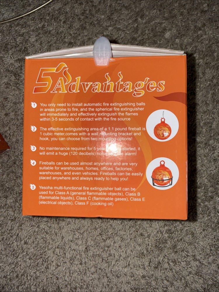 2-pack Automatic Self-igniting Fire Extinguisher Ball for Kitchen Garage Home
