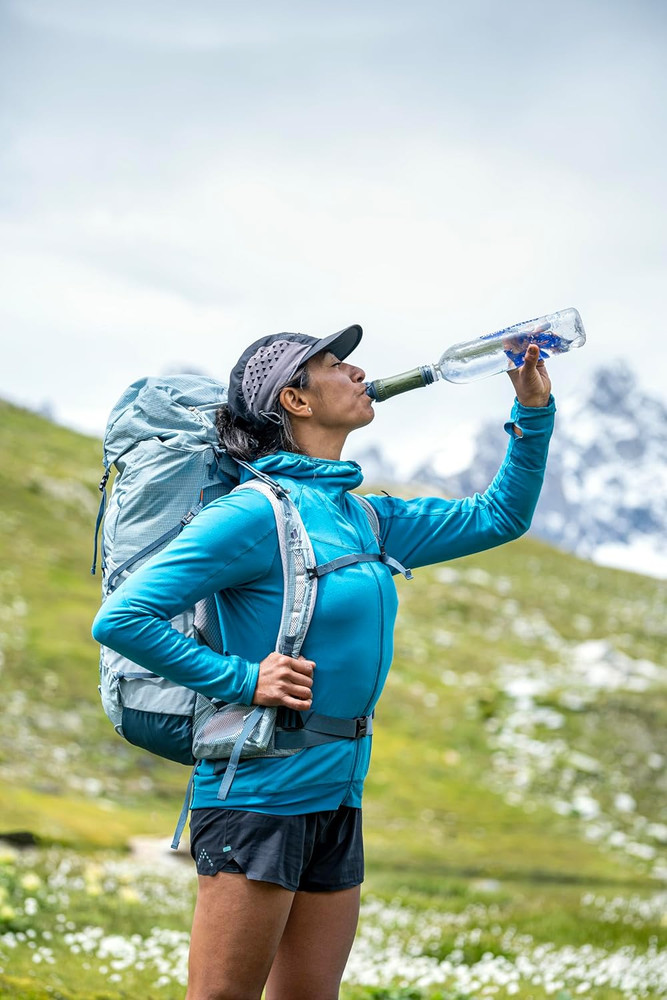 Platypus Quickdraw Ultralight Backpacking Water Filter, Green