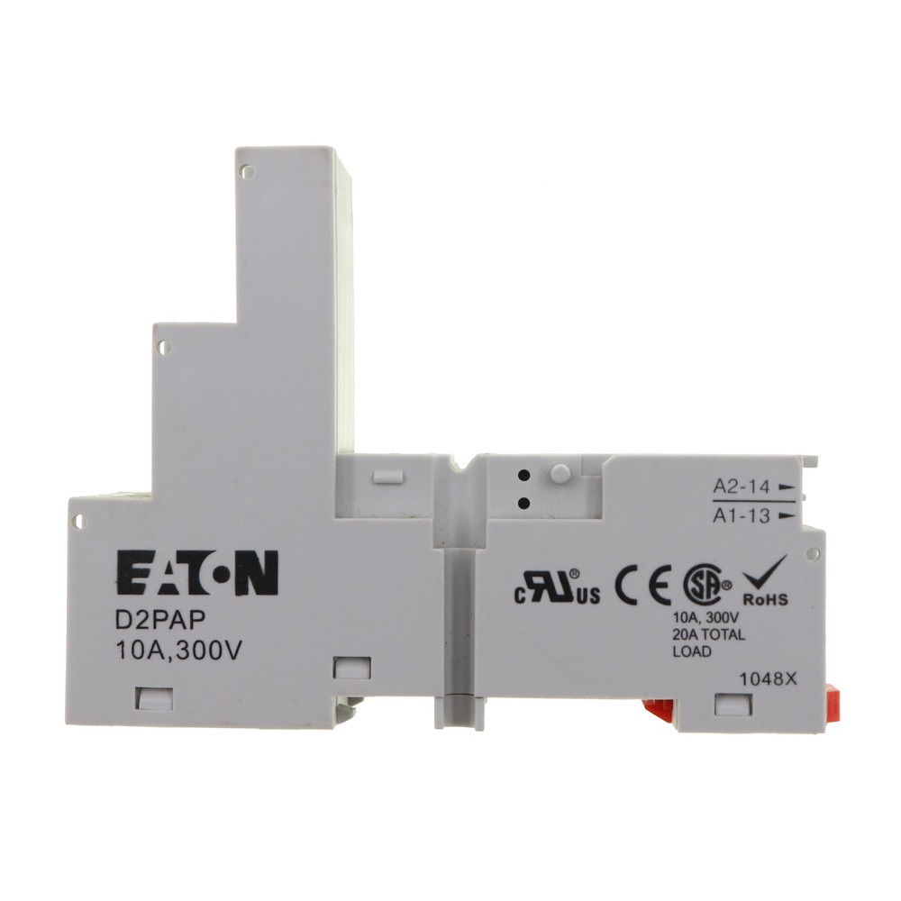EATON D2PAP 2-SERIES SOCKET RELAY, 14-PIN FLAT, ELEV TERM, 300V, 10A