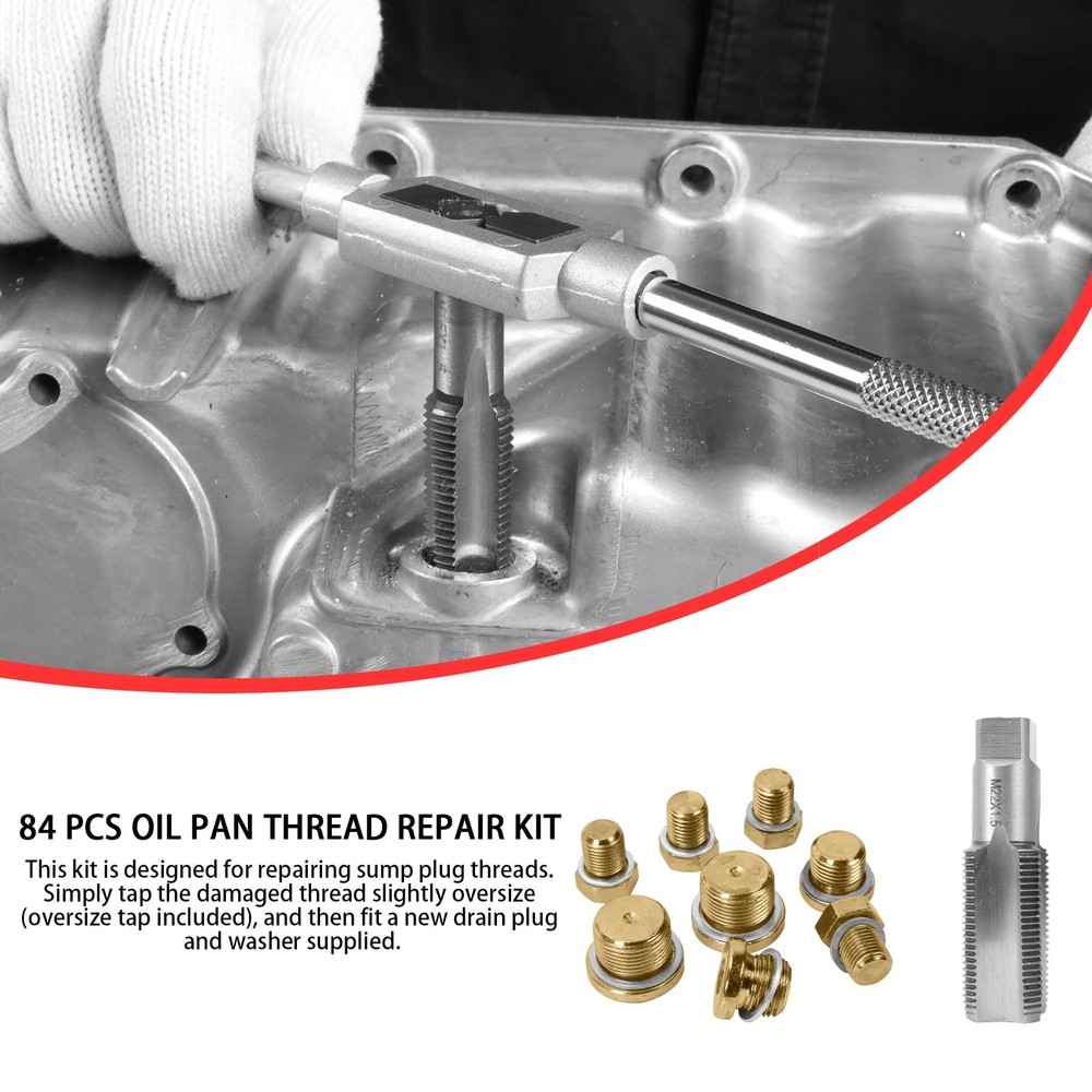 BILITOOLS 9-Piece Axle Spindle Thread Chaser Set, Rethreading...