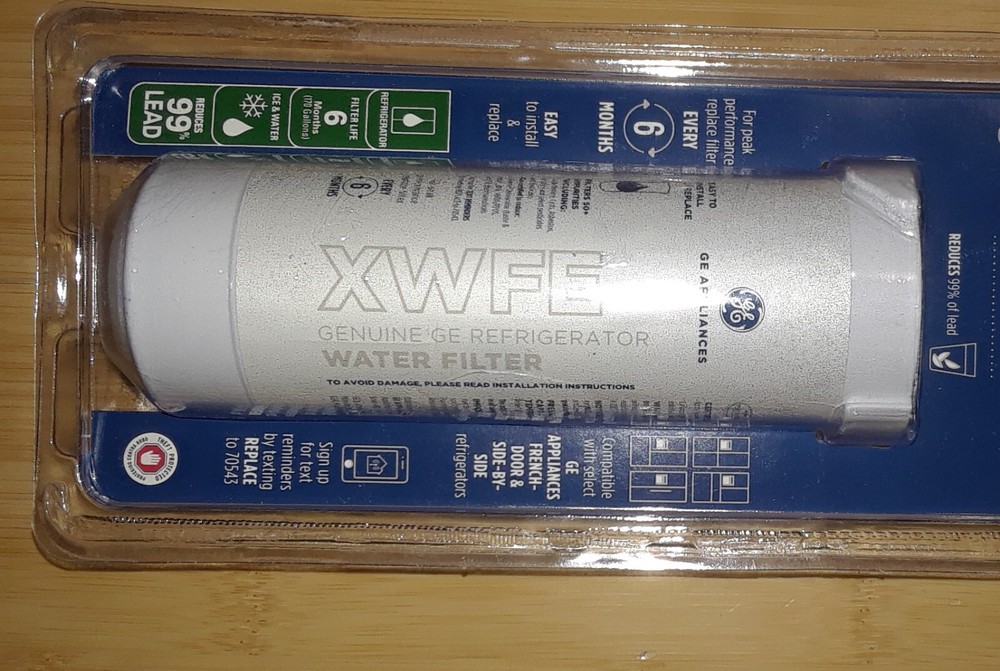 One Sealed Genuine XWFE Replacement Water Filter for Compatible GE Refrigerators