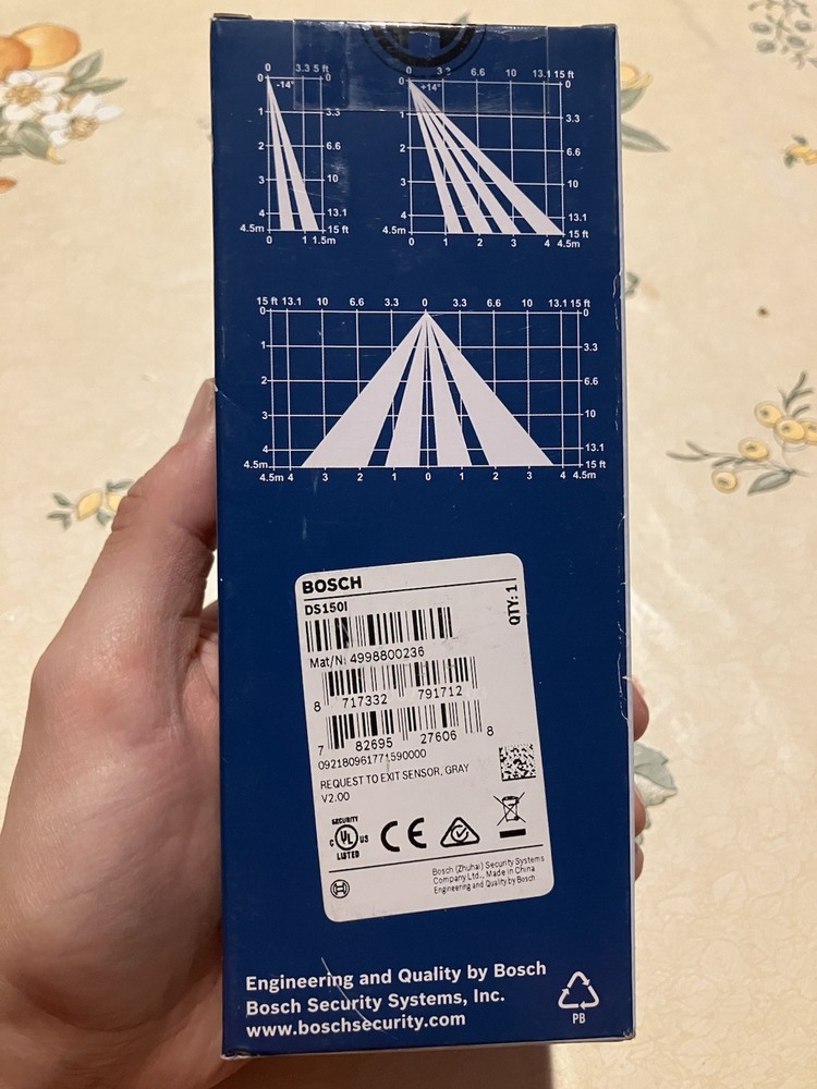 BOSCH SECURITY VIDEO DS150I Motion Sensor