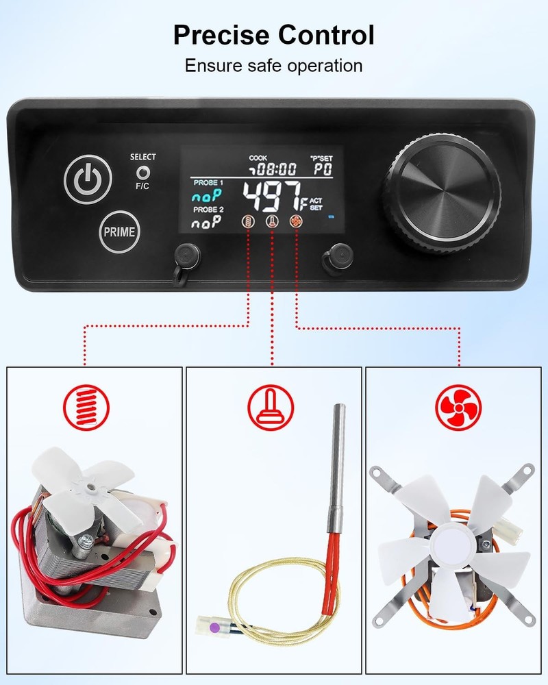 PID Control Digital Board Compatible with Pit Boss Grill PB0820SP black