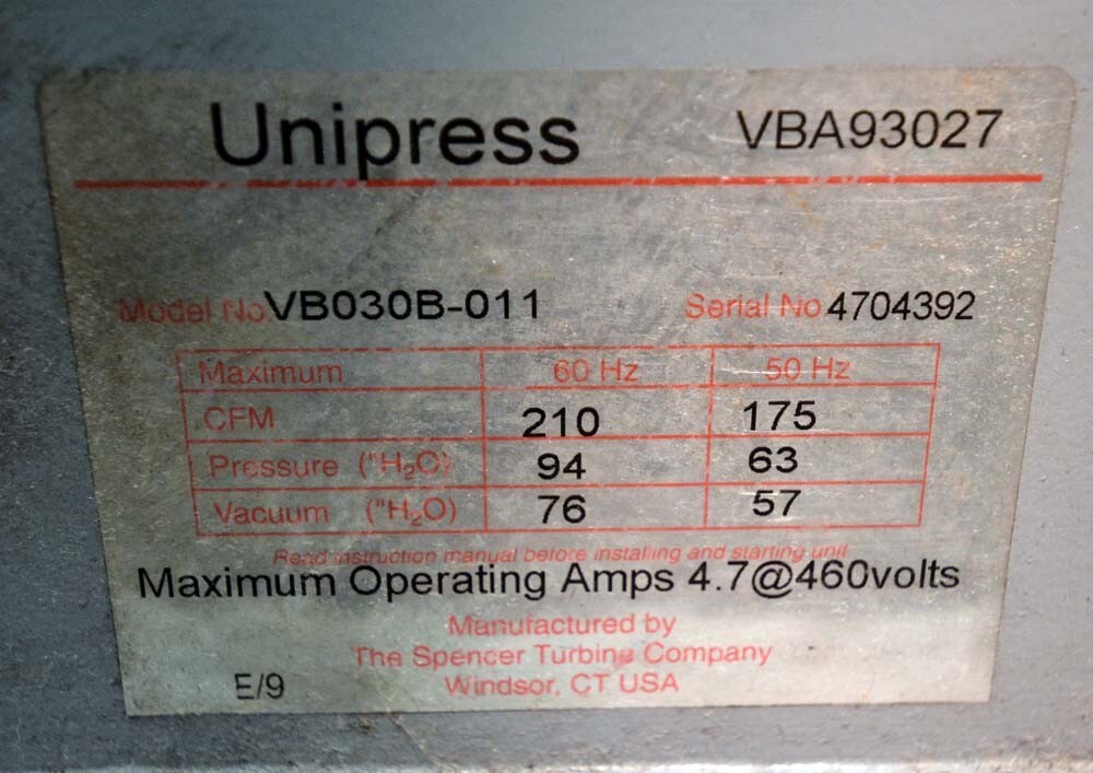 Spencer Vortex Blower VB030B-0211 (Inv.45084)