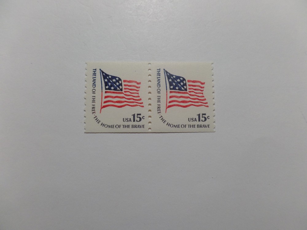 MCFSTAMPS 1618c FORT McHENRY FLAG COIL PAIR MNH