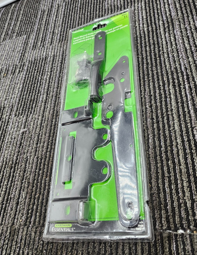 (QTY 2) Hillman 852506 Post Mount Gate Latch Hillman Black Finish Hardware