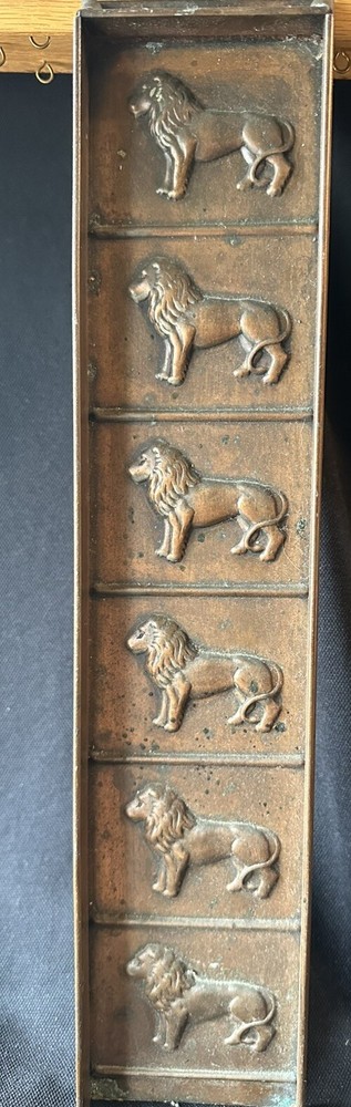 vintage lion copper chocolate mold