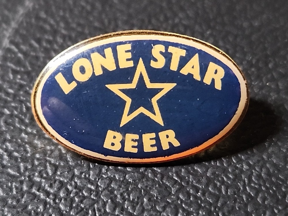 Lone Star Beer Blue Oval Hat Lapel Uniform Jacket Pin