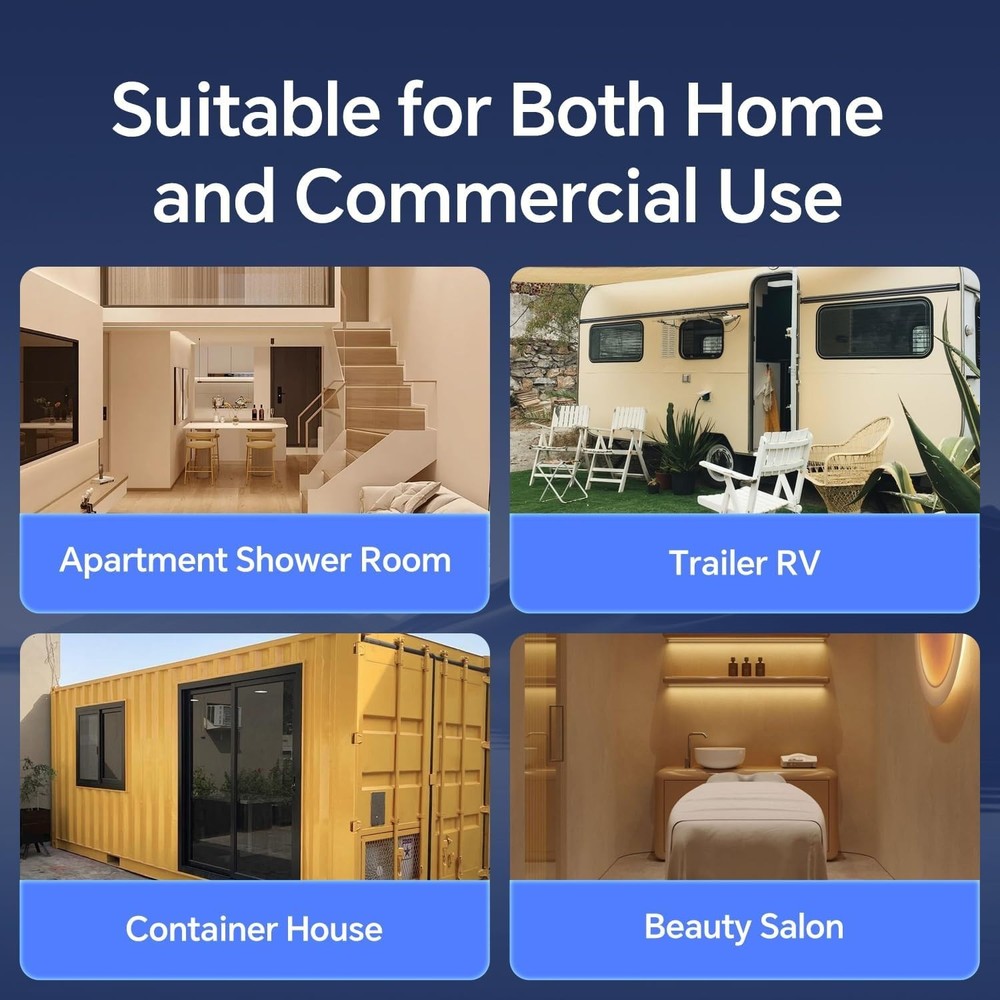 GEN II 8kW 240V Electric Tankless Water Heater, on Demand Instant Endless Wat...