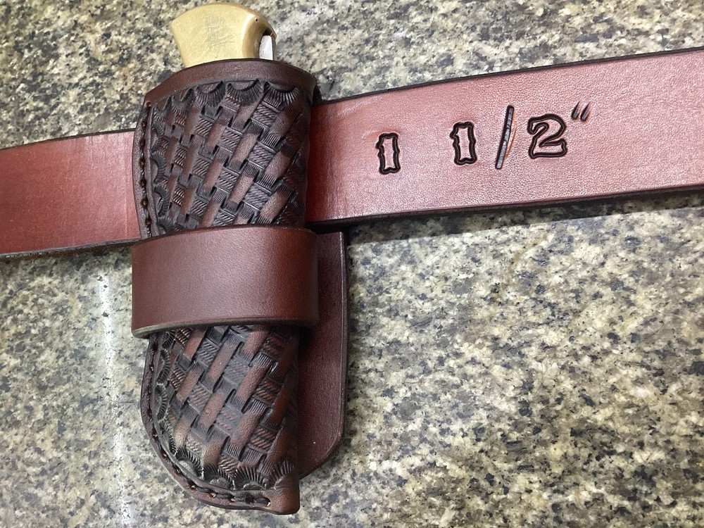 Leather Folding Knife Case Sheath Folding Hunter 5 1/4" Size (Sheath Only)