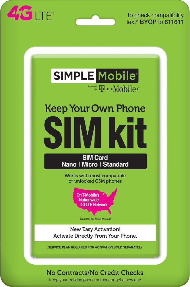 Powered by Tmobile, Universal Sim Kit