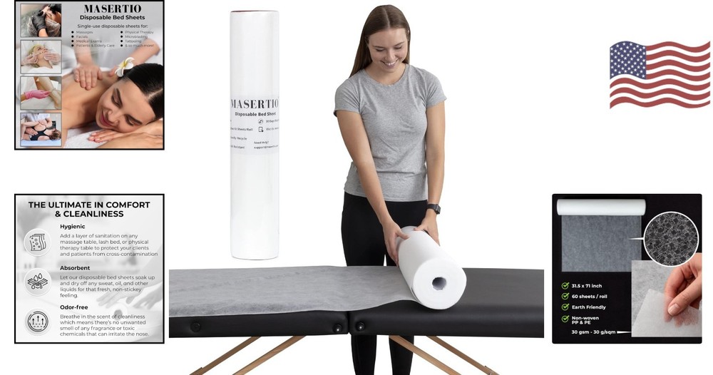 Moisture-Resistant Disposable Massage Cover - 60 Sheets, Easy Clean-Up Solution