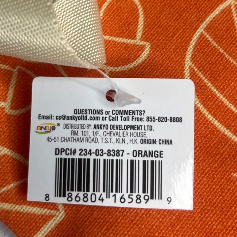 Wine Bag Orange Green Leaf Pattern Fall Strap