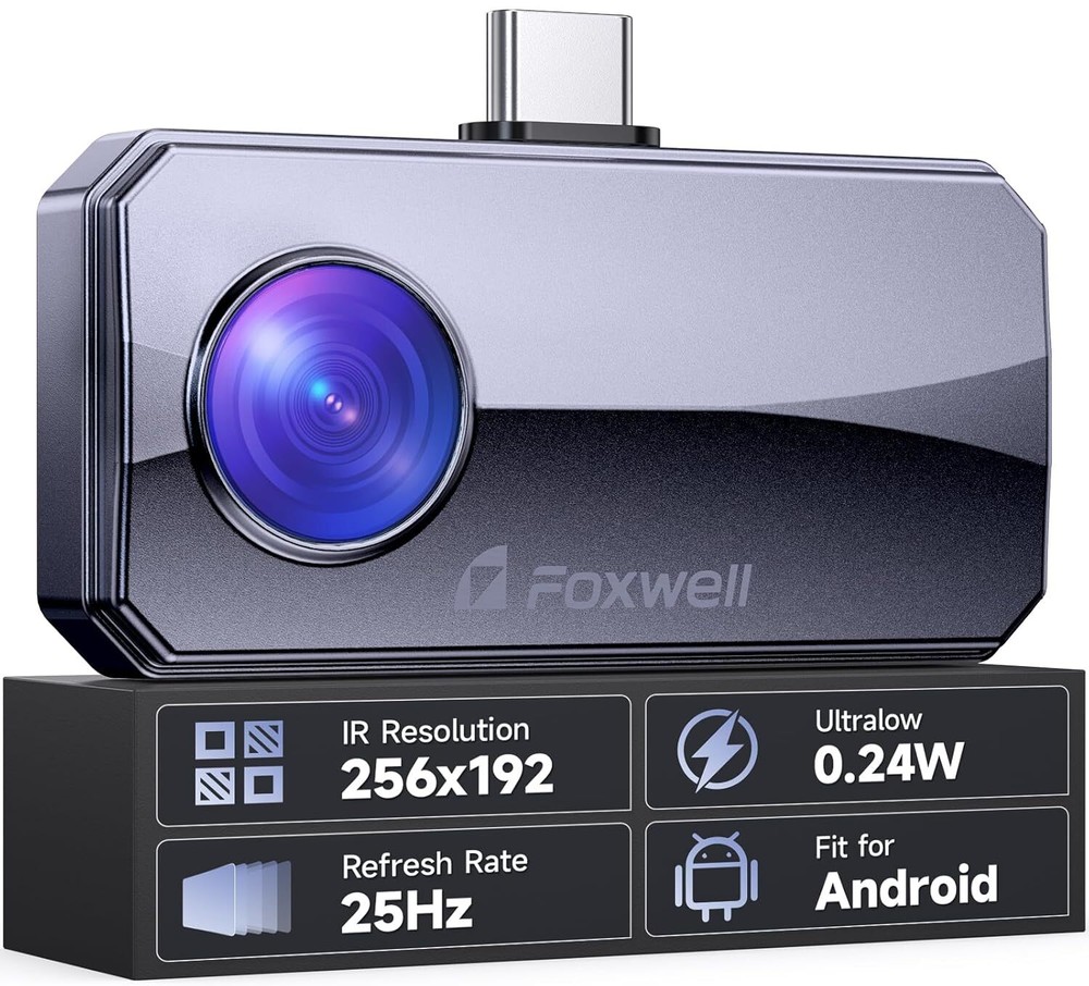 FOXWELL RT100 High Resolution Thermal Imaging Infrared Camera for Android USB-C