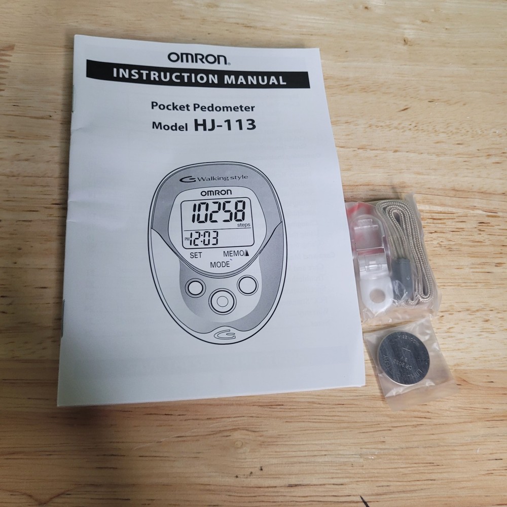 Omron HJ-113 GO Smart Dual Axis Pedometer 2D Sensor New Open Box Complete