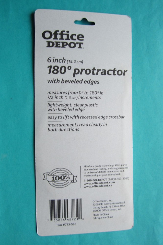 6 Inches 180 Degree Protractor 180 Degree Protractor School Protractor