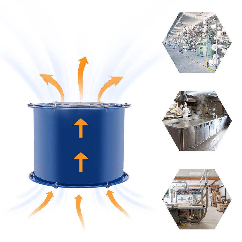 Portable Extractor Fan Blower Spray Booth Paint Workshop Ventilation Exhaust