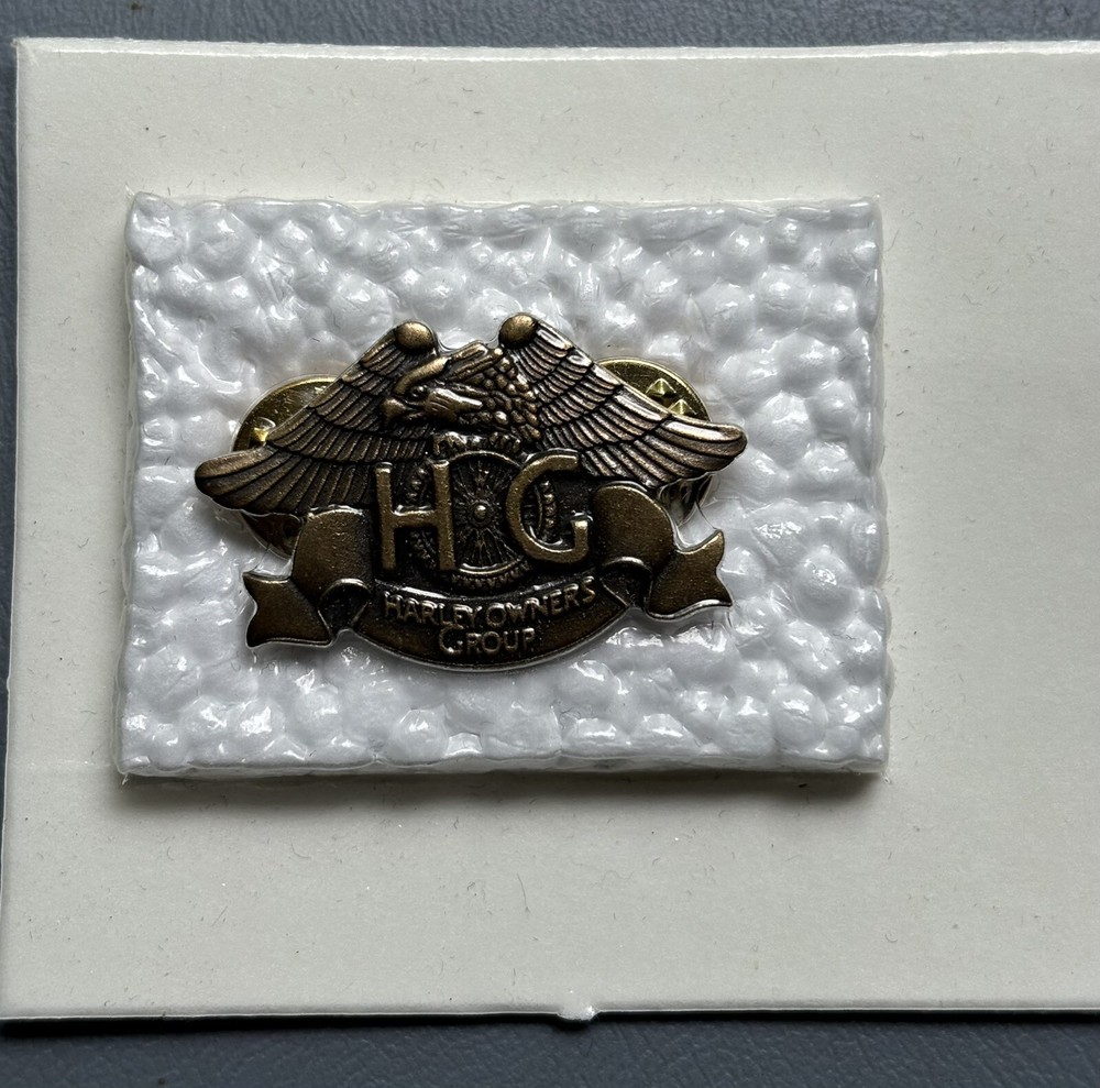Harleys Owners Group Patch & Pin & Sticker Set HARLEY DAVIDSON OWNERS GROUP HOG