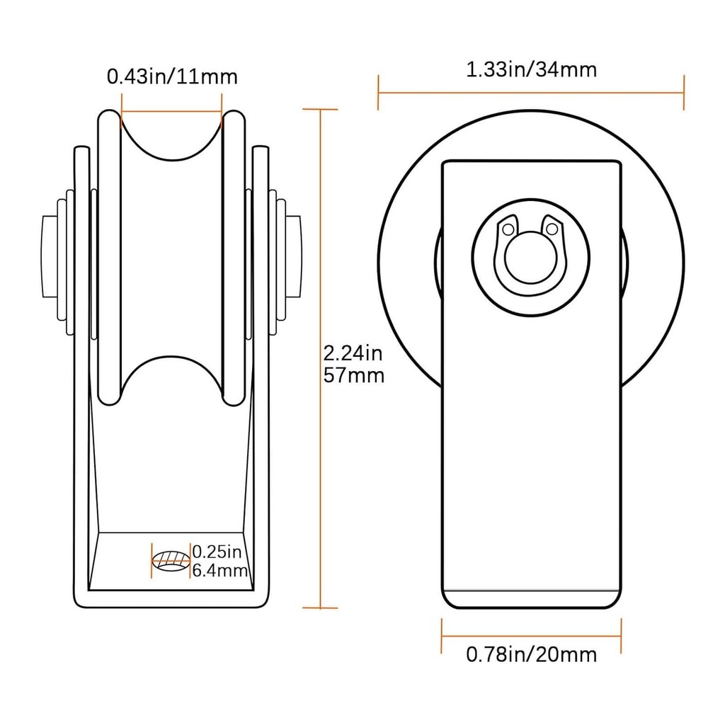 Stainless Steel Pulleys 2-Pack with Smooth Ball Bearings for Efficient Lifting