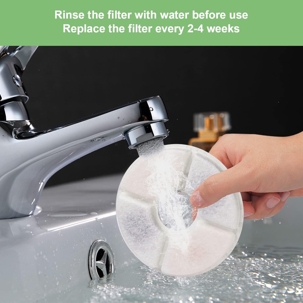 Wonder Creature Cat Water Fountain Filter Replacement for Stainless White