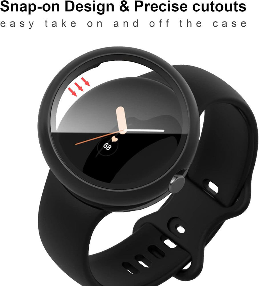 [2 Pack] Compatible with Google Pixel Watch 2(2023) / Pixel Watch Case with Temp