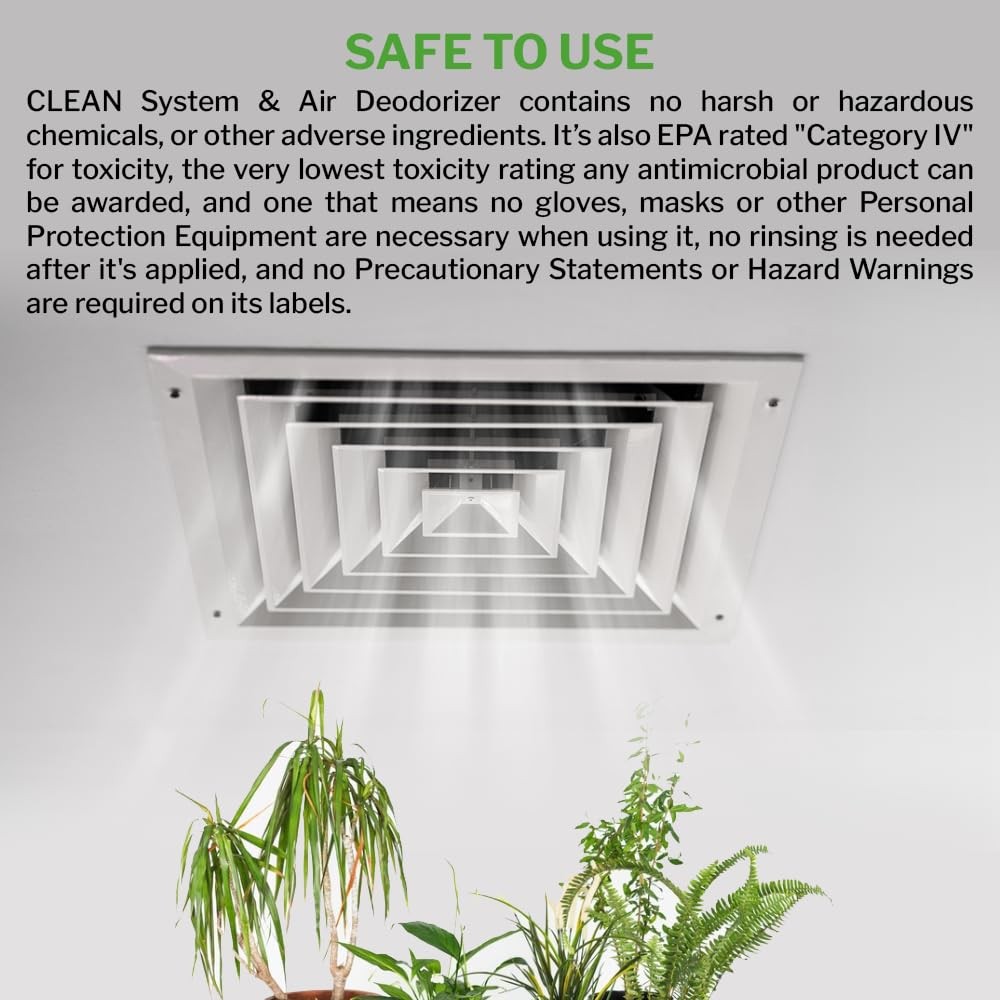 PermaSafe HVAC Solutions CLEAN System & Air Deodorizer, 8 Fl Oz (Pack of 1)