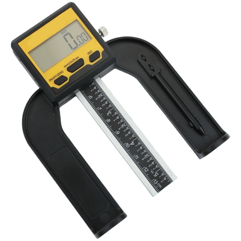 Automatic Shutoff Digital Depth Gauge for Construction Woodworking & Engineering