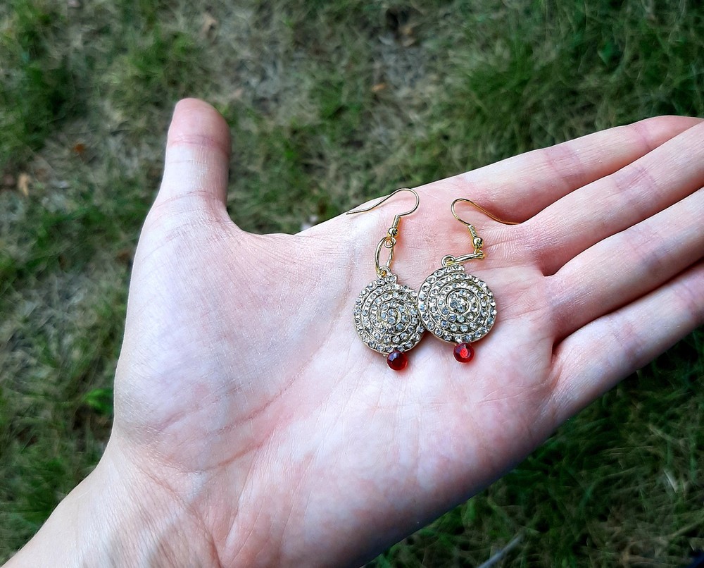 Fibonacci Shell Earrings / Sparkle Earrings