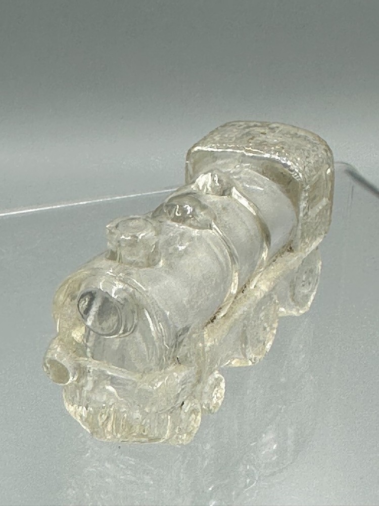 1940s TRAIN ENGINE Locomotive STOUGH Tiny One Glass CANDY CONTAINER E&A 475
