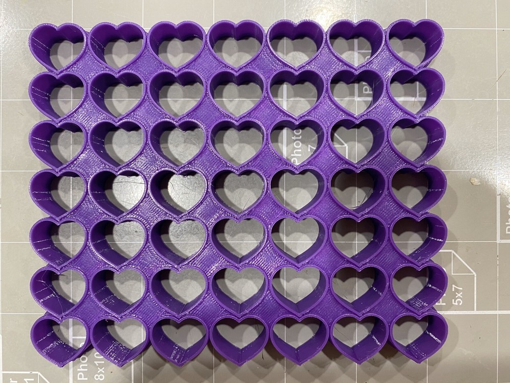 49x0.5” Mini Size Heart Shape Multicutter