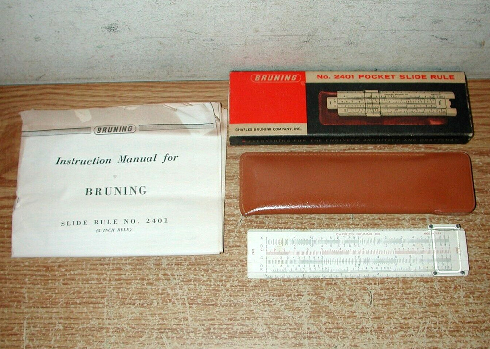 VNTAGE DRAFTING TOOLS: ALVIN TECHGRAPH COMET, POST 1144A SET, BRUNING SLIDE RULE