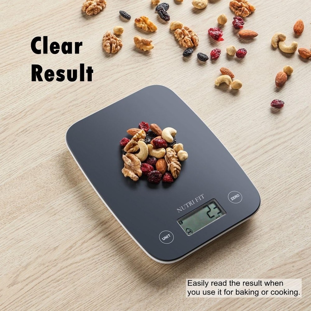 Precision Digital Kitchen Scale - 11lb Capacity, Tare Function & LCD Display