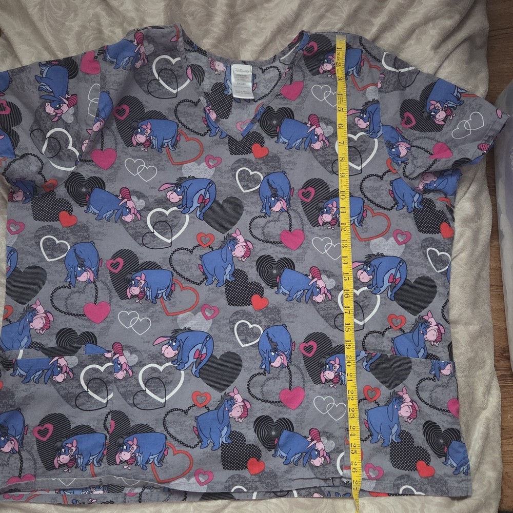 Disney Eyeore Plus Size 3X Scrubs Top Cotton